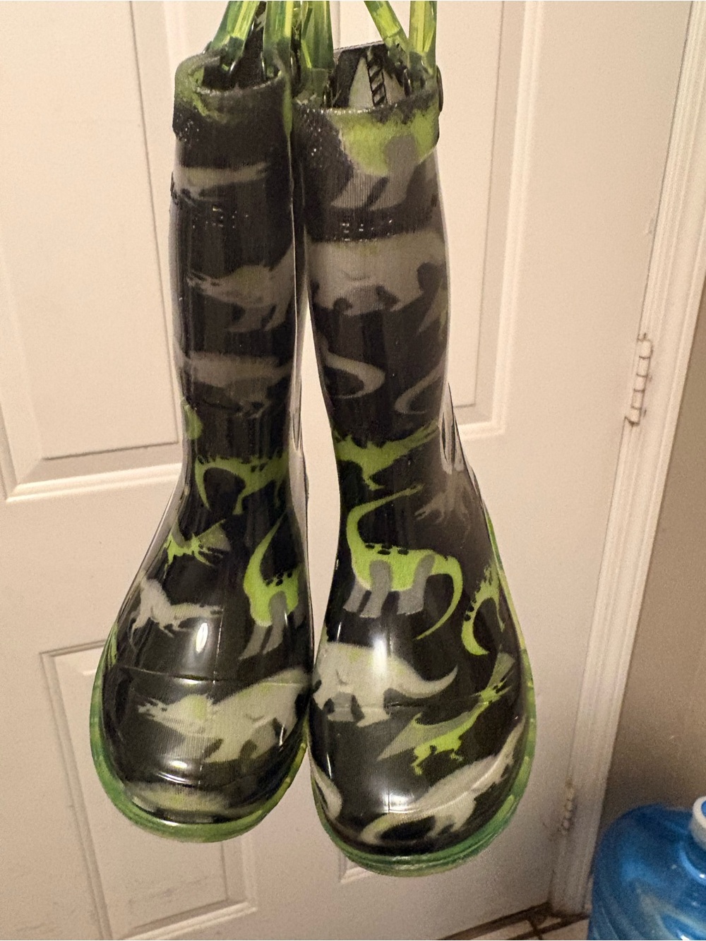 Western Chief Kids Swirl Rain Boots - Black & Neon Green